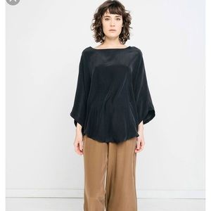 Elizabeth Suzann Artist Smock in Navy silk